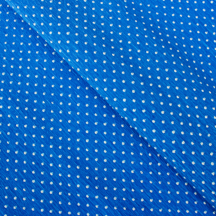 Бумага креп "Горошек", цвет синий, 0,5 х 2,5 м
