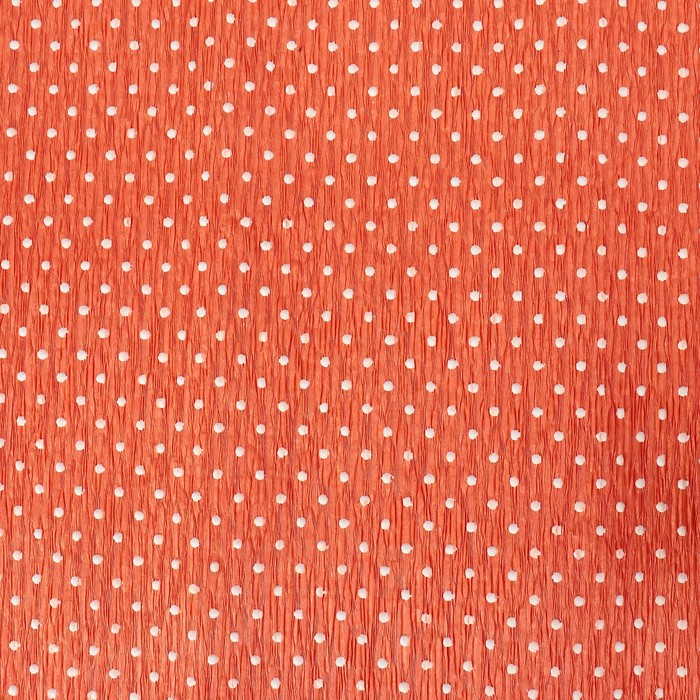 Бумага креп "Горошек", цвет красный, 0,5 х 2,5 м