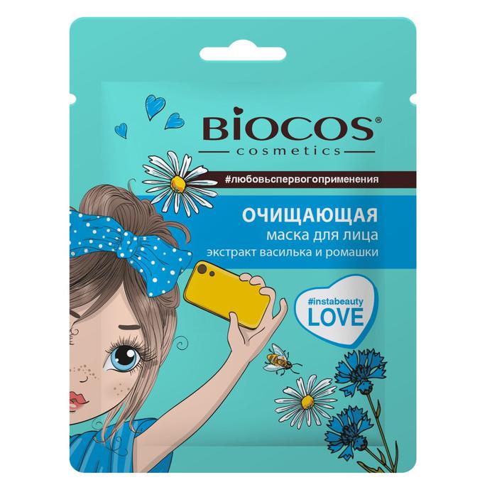 Тканевая мacка для лица BioCos Очищающая Новый Дизайн фото