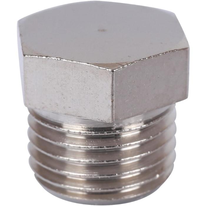 Заглушка STOUT SFT-0025-000014, 1/4, наружная резьба, никелированная латунь