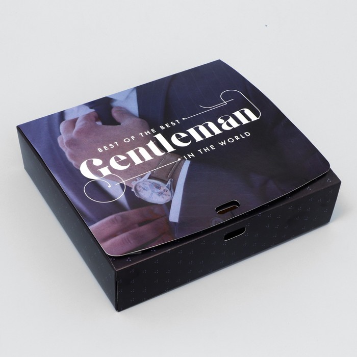 Коробка подарочная складная, упаковка, «Джентельмен», 20 х 18 х 5 см, БЕЗ ЛЕНТЫ коробка складная джентельмен 20 х 15 х 8 см
