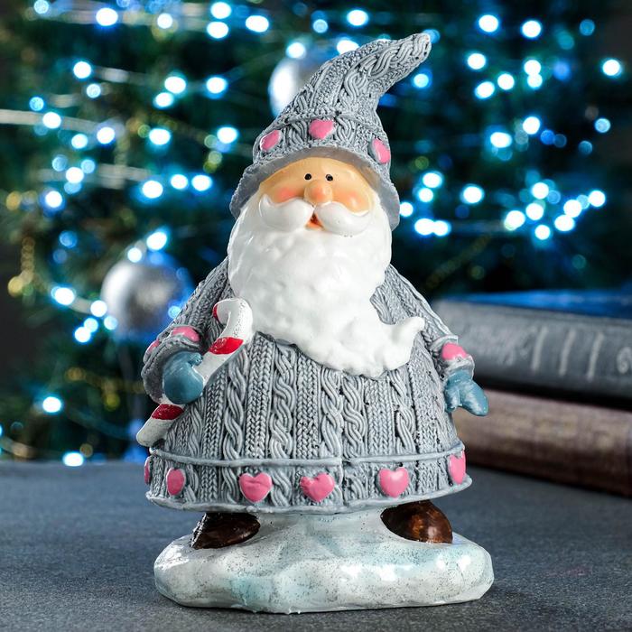 Фигура Дед мороз с карамелькой 9х11х18см фигура с подсветкой дед мороз фонарь 10х10х18см