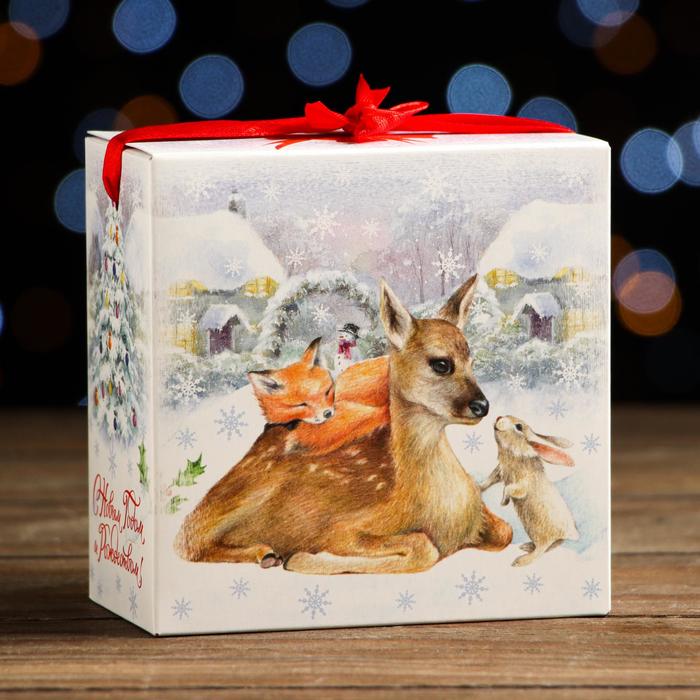 Подарочная коробка Игрушка на елку, 11 х 6 х 11 см подарочная коробка весёлый дед мороз 11 х 6 х 11 см
