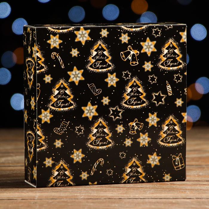 

Коробка для конфет с обечайкой 9 шт "Праздничное волшебство", 13,7 х 13,7 х 3,5
