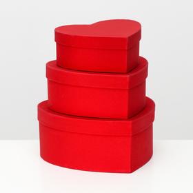 

Набор коробок 3 в 1 "Сердце" Красный, 21х20,5х9 см