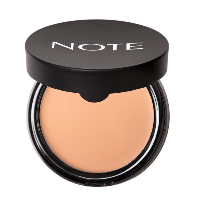 Крем-пудра Note с эффектом сияния, тон 02 Natural Beige бежевый, 10 г