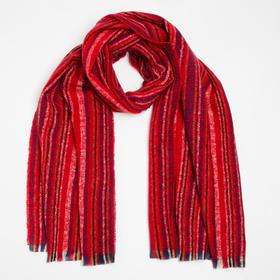 Палантин текстильный, цвет красный, размер 60х190 Ош