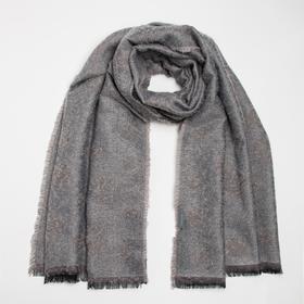 Палантин текстильный, цвет серый, размер 68х185 Ош