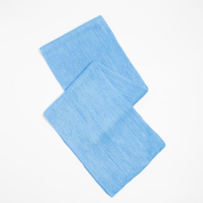 Шарф трикотажный, цвет голубой, размер 23х160