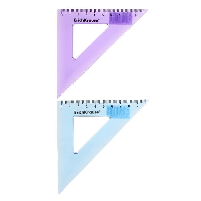 

Угольник пластиковый 9 см ErichKrause Standard, 45°, в коробке-дисплее, микс из 2-х цветов