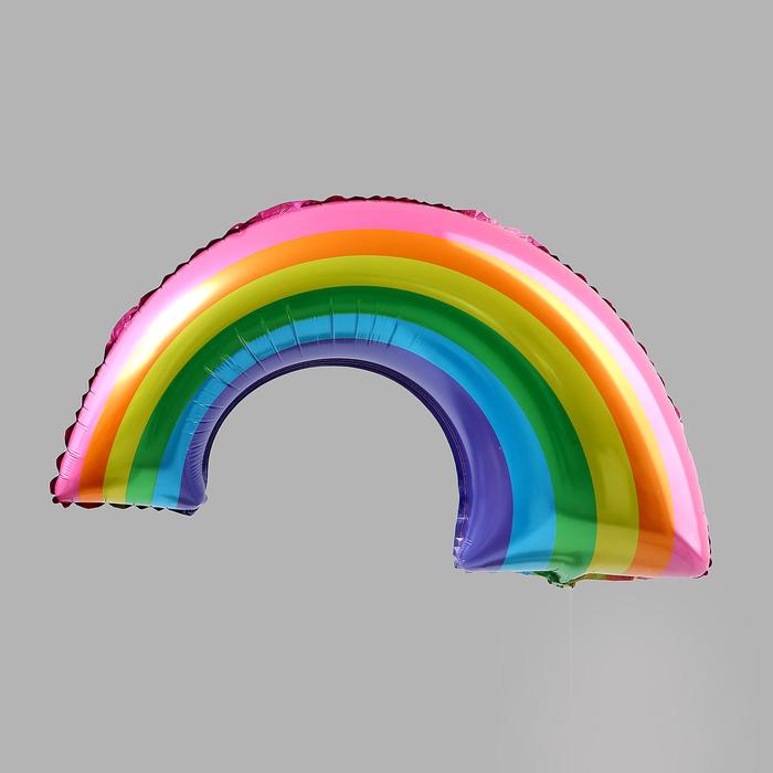Шар фольгированный 26 «Радуга», фигура шар фольгированный 22 радуга в облаках