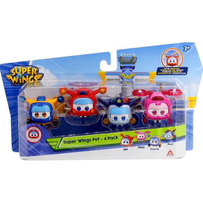 

Набор фигурок Super Wings Pet, 4 фигурки