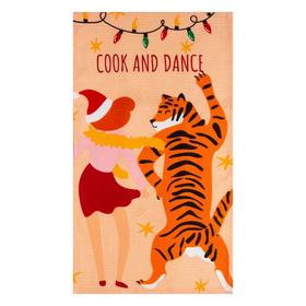 

Новогоднее полотенце "Доляна" Cook and dance 35х60 см,100% хлопок 160 г/м2