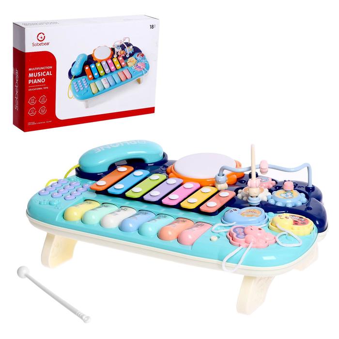 Развивающая игрушка «Пианино», световые и звуковые эффекты, работает от батареек развивающая игрушка логический куб световые и звуковые эффекты работает от батареек