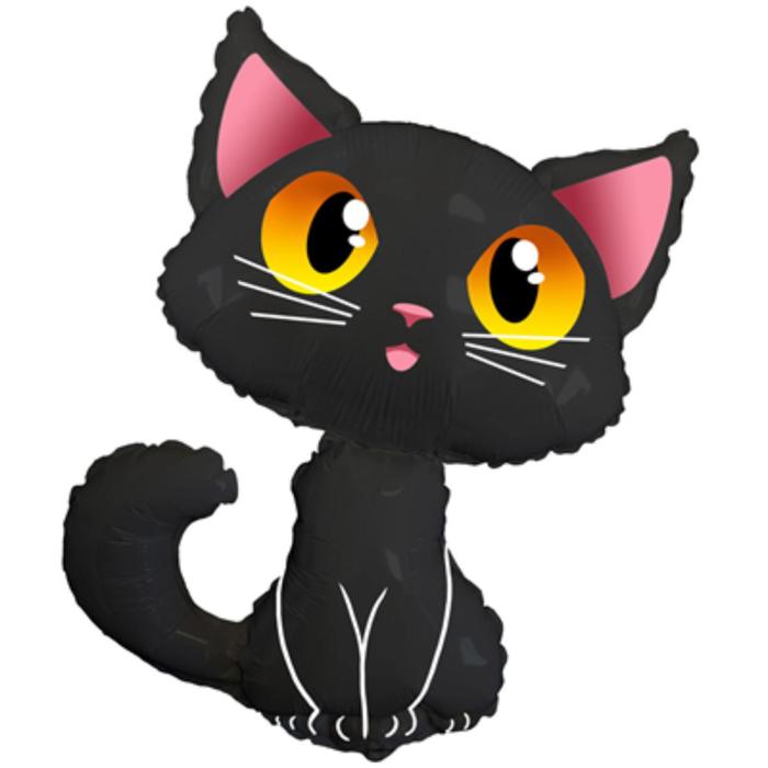 Шар фольгированный 36 «Кот чёрный», фигура