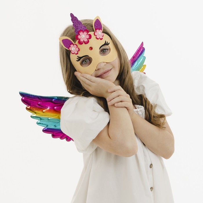 Карнавальный набор «Прекрасная единорожка», крылья, маска карнавальный набор прекрасная единорожка крылья маска