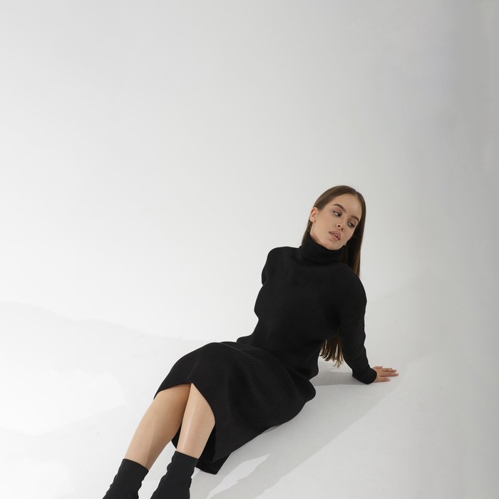 фото Платье вязаное sl, 42-44, чёрный sl russian brand