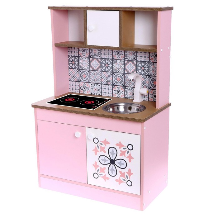 Игровая мебель «Детская кухня «Розовая плитка» zabiaka игровая мебель детская кухня тигрёнок цвет зелёный