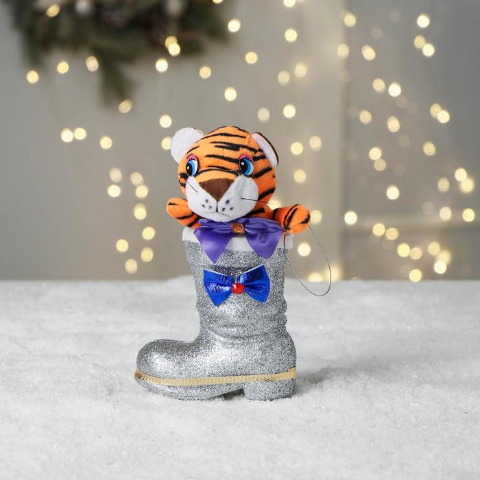 Новогодняя мягкая игрушка «Весёлый тигрёнок» МИКС, 16 см, на новый год мягкая игрушка классный тигрёнок микс 1 шт