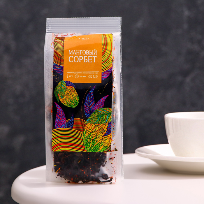 Чай ароматизированный Манговый сорбет, 50 г чай ароматизированный манговый сорбет 50 г