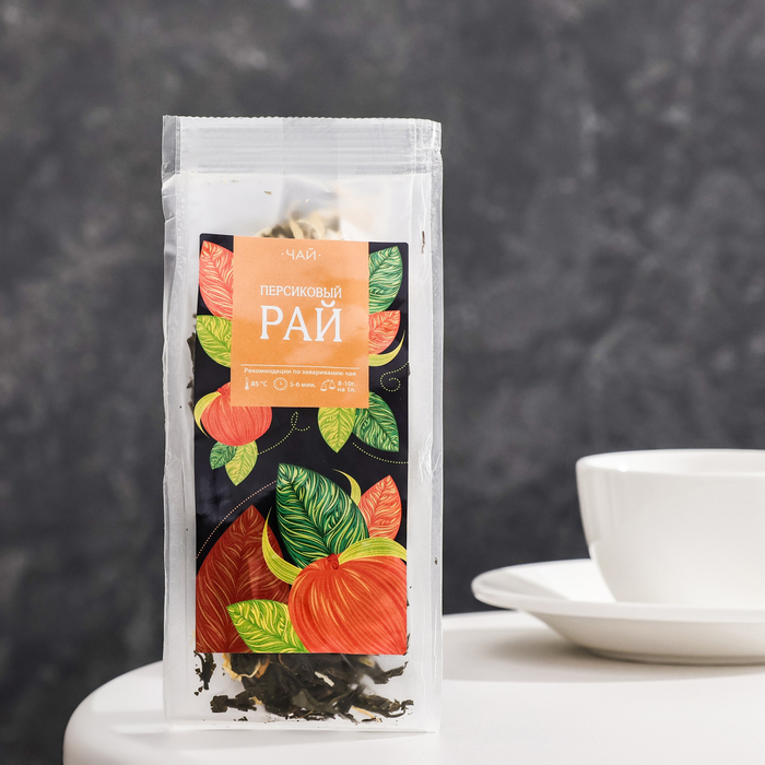 чай фруктовый оранжевый рай 50 г Чай ароматизированный Персиковый рай, 50 г