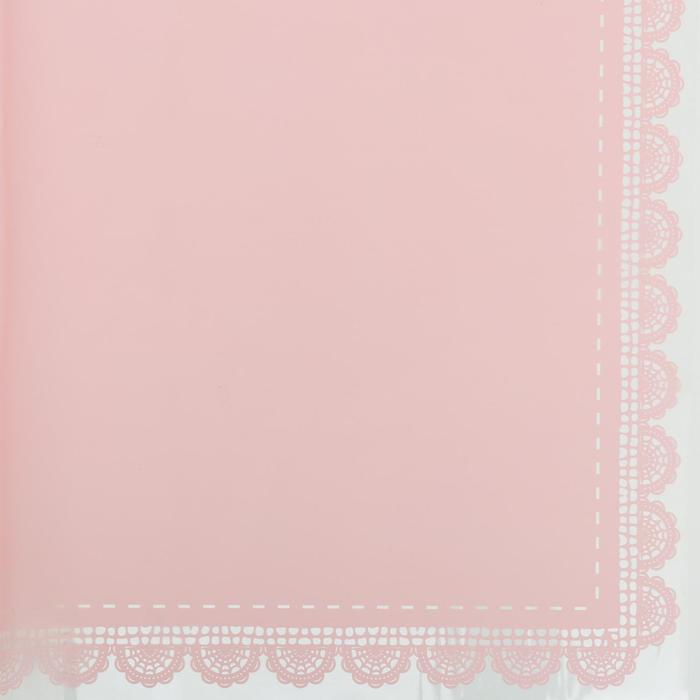Пленка глянцевая "Кружева", 58*58 см, розовый