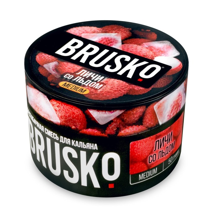

Бестабачная никотиновая смесь для кальяна Brusko "Личи со льдом", 50 г, medium