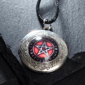 

Арома-амулет "Пентаграмма" на шнурке, цвет красный в серебре