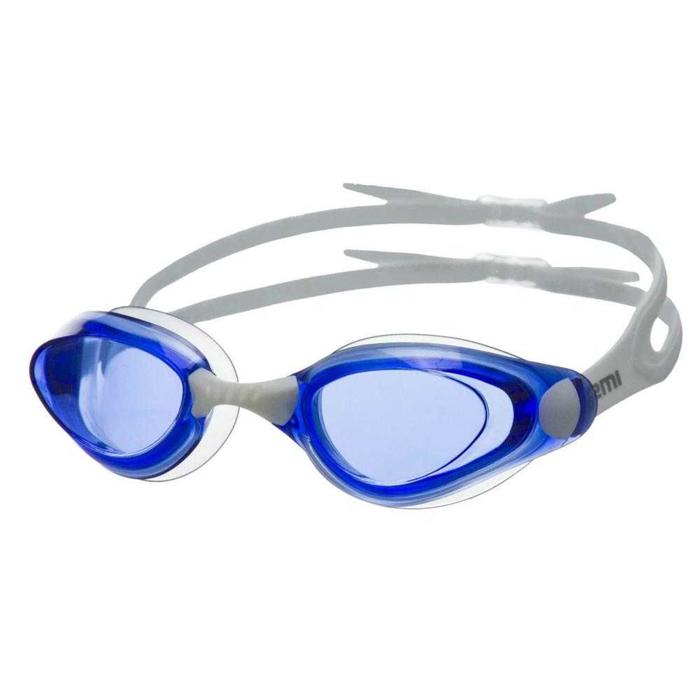фото Очки для плавания atemi b401, силикон, цвет белый, синий