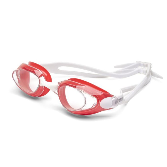 фото Очки для плавания atemi b402, силикон, цвет белый, красный
