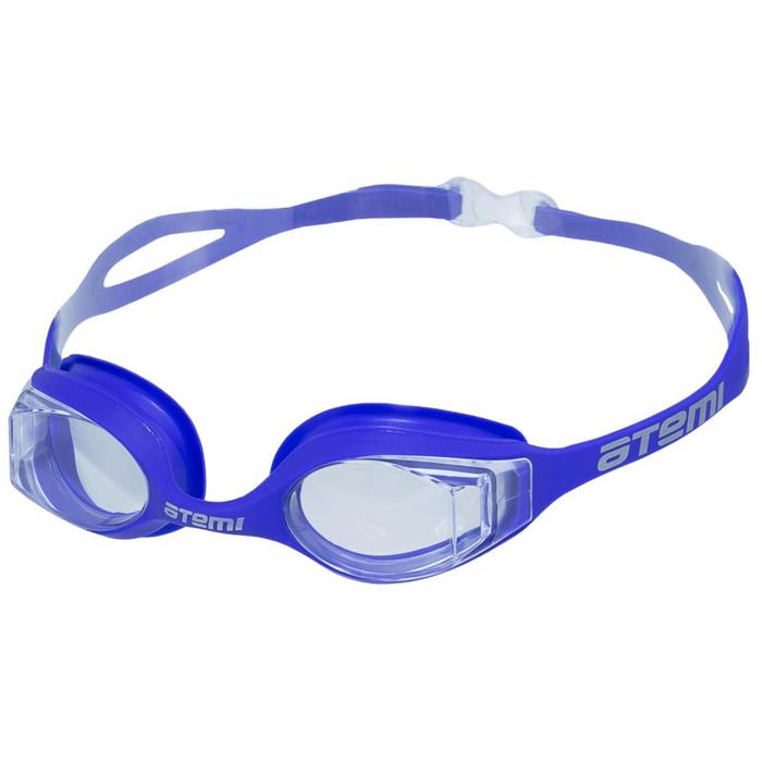 фото Очки для плавания atemi n8401, силикон, цвет синий