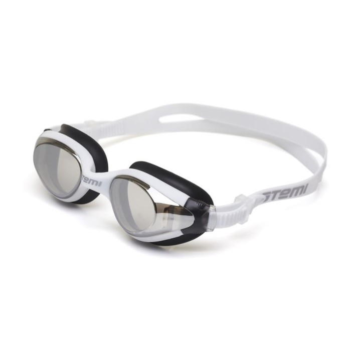 Очки для плавания Atemi N9303M, силикон, цвет белый/чёрный очки для плавания юниорские stalker цвет чёрный
