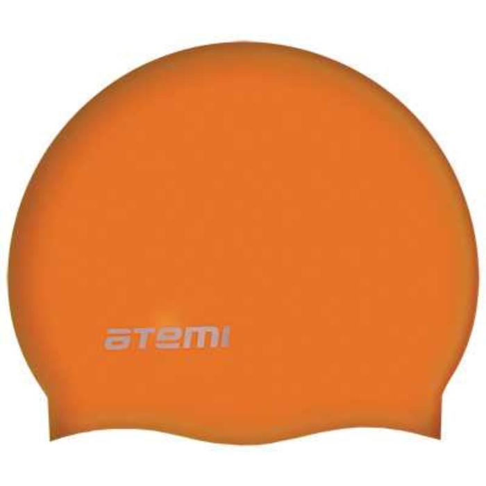фото Шапочка для плавания atemi sc106, силикон, оранжевая