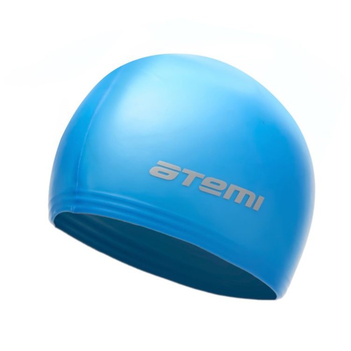 фото Шапочка для плавания atemi, tc402, тонкий силикон, голубая