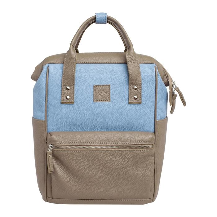 фото Сумка-рюкзак, отдел на молнии, 2 наружных кармана, цвет серый/голубой lakestone