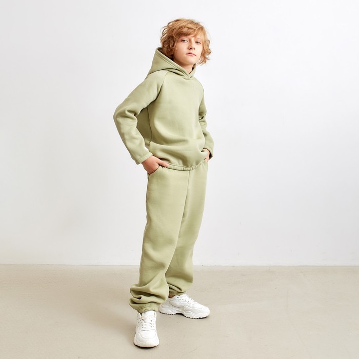 

Брюки детские MINAKU: Basic Line KIDS цвет оливковый, рост 140