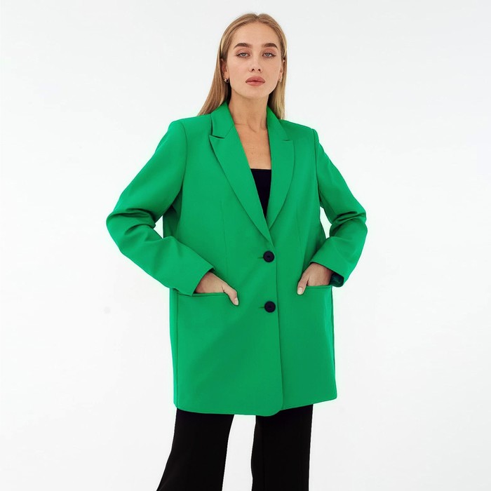 Пиджак женский MIST размер 44-46, цвет зелёный пиджак женский с боковыми разрезами mist размер 44 46 цвет бежевый