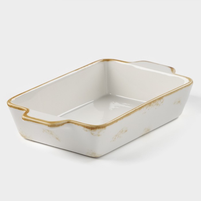 

Форма для запекания из фарфора Доляна Organic Gold, 700 мл, 23,5×13×4,5 см, цвет белый