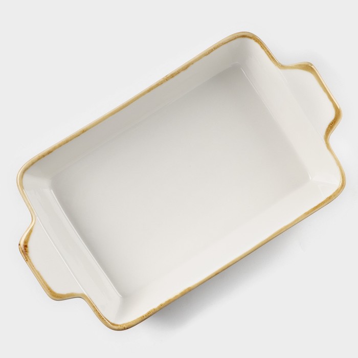 

Форма для запекания из фарфора Доляна Organic Gold, 700 мл, 23,5×13×4,5 см, цвет белый