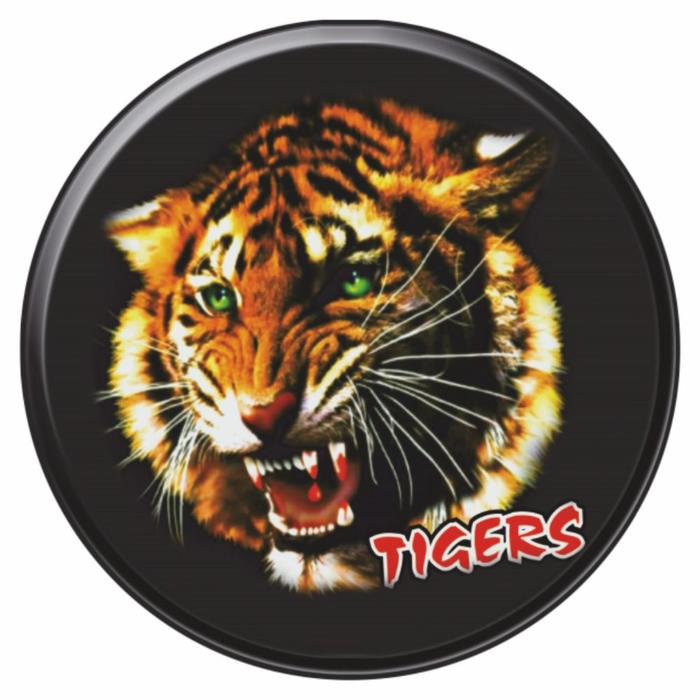Наклейка-круг Тигр, d=100 мм наклейка круг siberian tiger d 100 мм