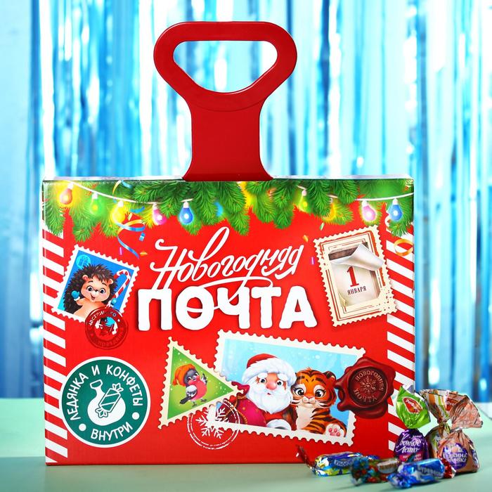 фото Подарочный набор «новогодняя почта»: конфеты 500 г., ледянка фабрика счастья
