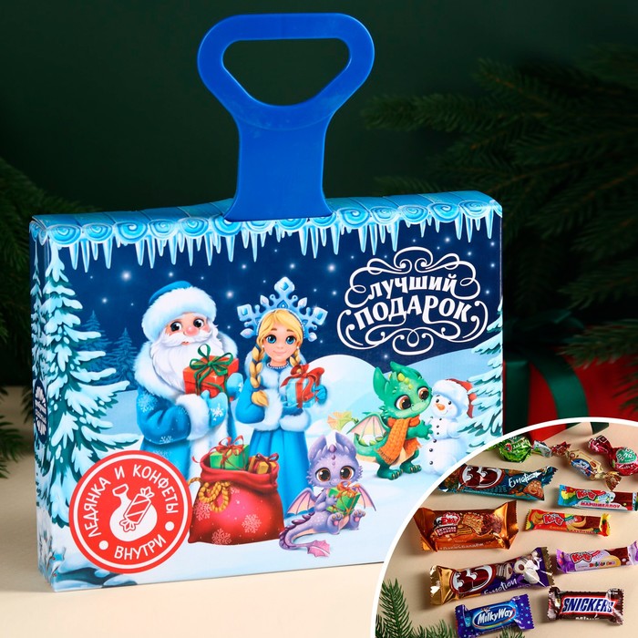 фото Подарочный набор «весёлых каникул»: конфеты 500 г., ледянка фабрика счастья