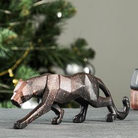 

Фигура "Тигр полигональный" 25х8,54,5см черная с золотым мрамором