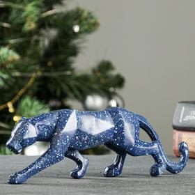 

Фигура "Тигр полигональный" 25х8,5х4,5см синяя с мрамором