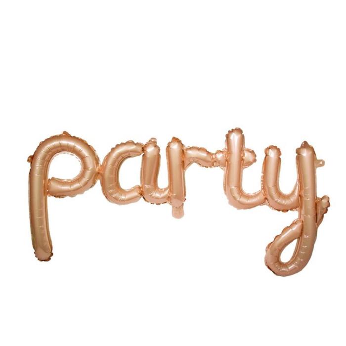 

Шар фольгированный «Надпись», Party, розовое золото, в упаковке 1 шт .
