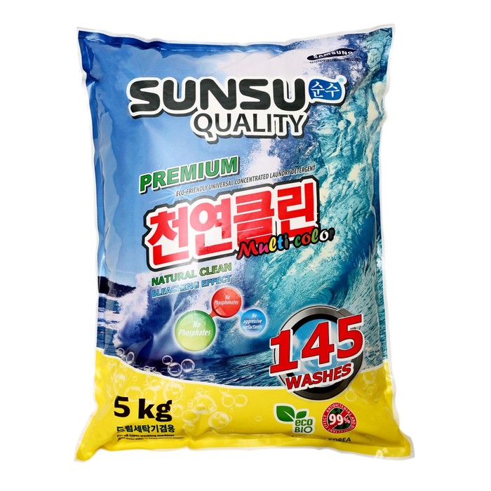 Стиральный порошок SUNSU-Q, концентрированный, для стирки цветного белья,5 кг средства для стирки sunsu quality бесфосфатный концентрированный порошок для стирки цветного белья