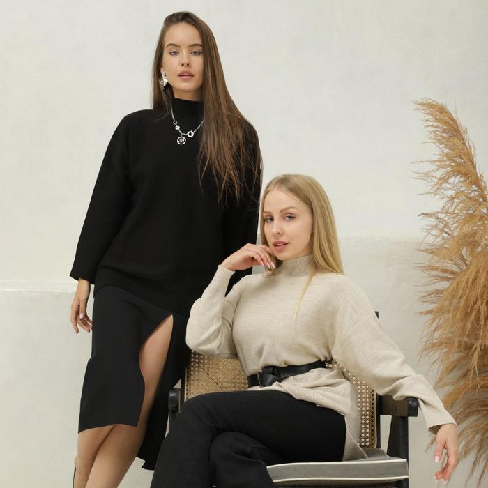 фото Свитер женский sl, 50-52, бежевый sl russian brand