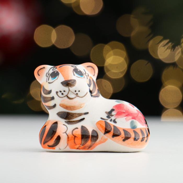 Сувенир Тигр Кутя, разноцветный, 4 см