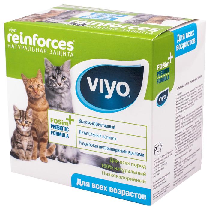Пребиотический напиток VIYO Reinforces All Ages CAT  для кошек всех возрастов, 7х30 мл