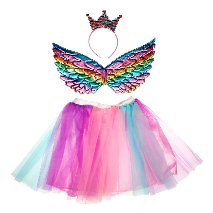 Карнавальный набор «Ангел», 3 предмета: ободок, крылья, юбка